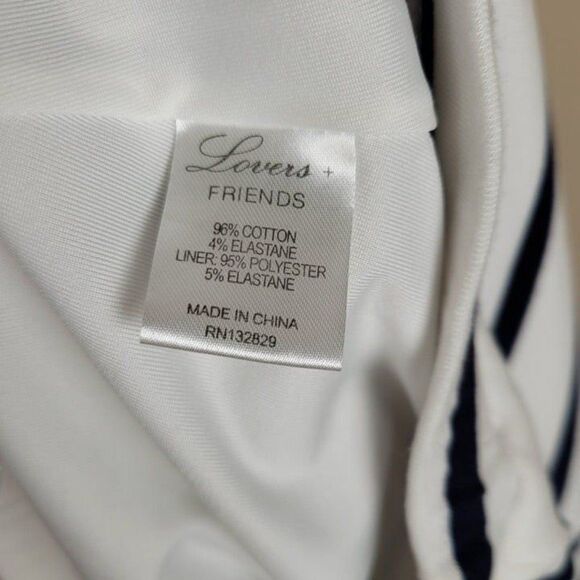 Lovers + Friends Size S Temptations Striped Skirt Navy Blue White - Picture 11 of 12